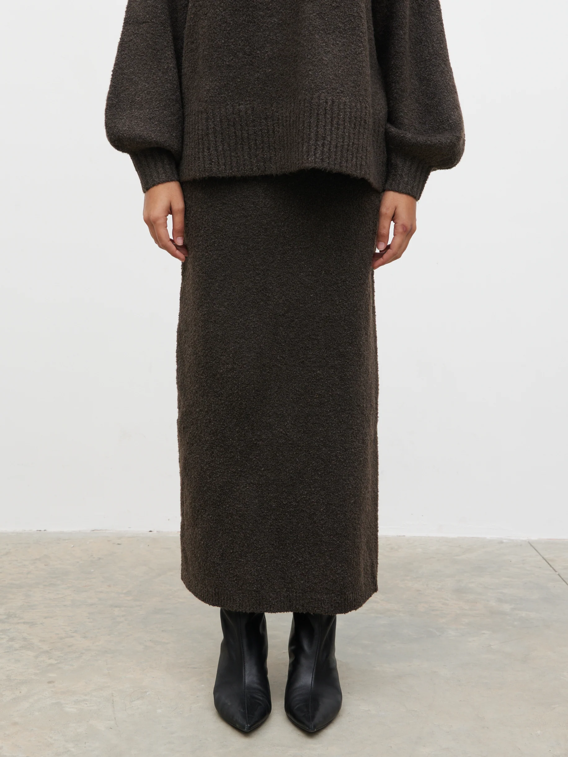 Camille Midaxi Knit Skirt - Bark - Image 2