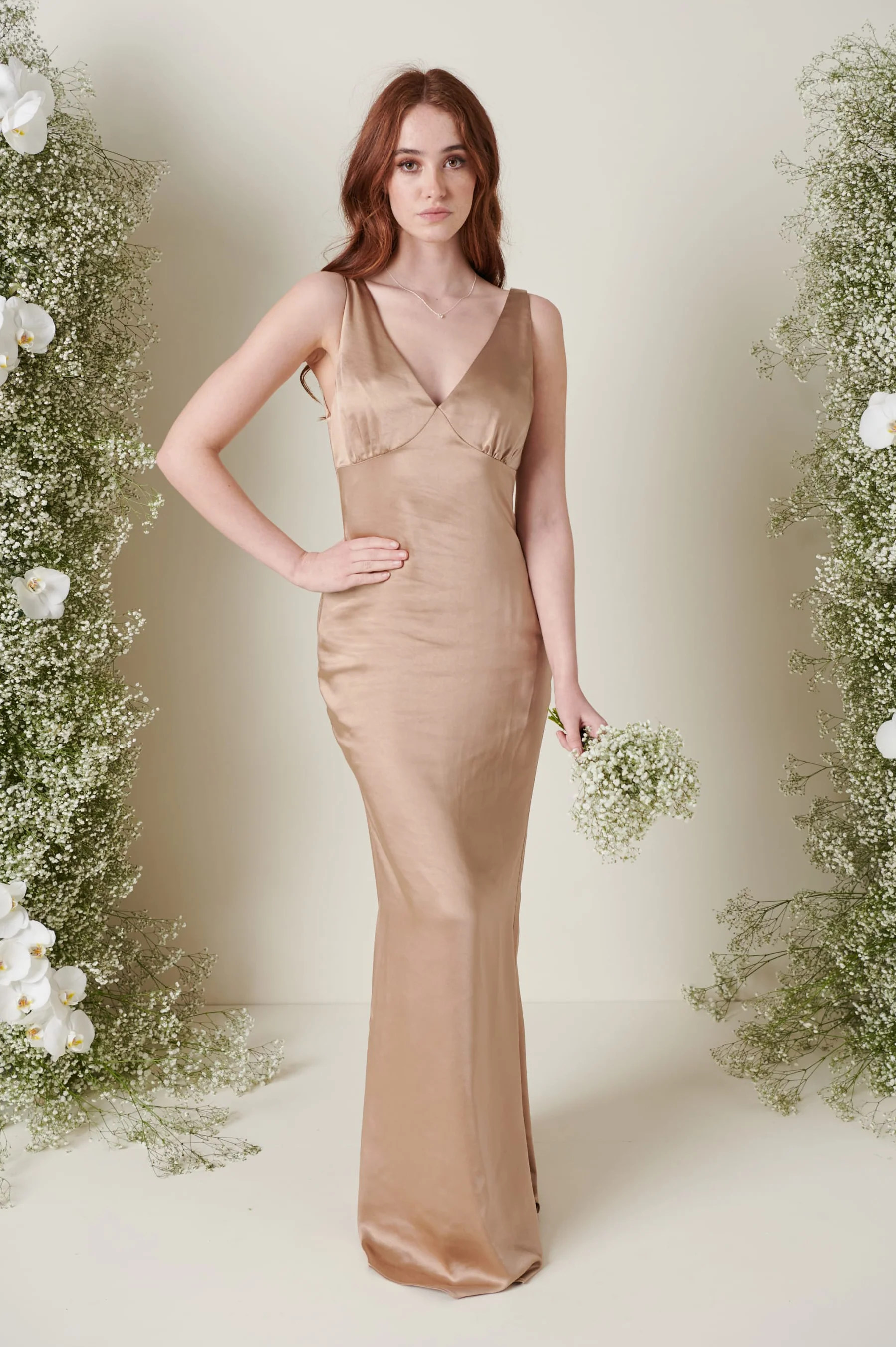 Esmee Maxi Bridesmaid Dress - Matte Mocha