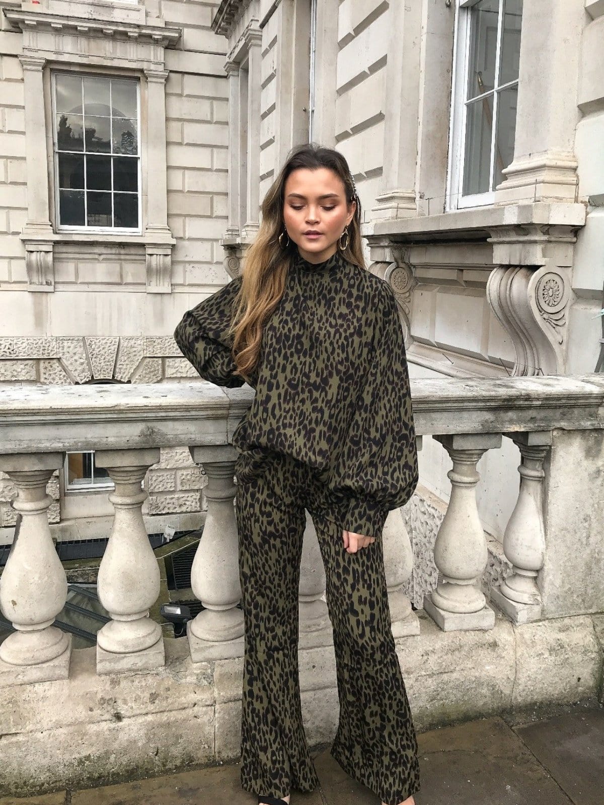 Flo Trousers - Khaki Leopard