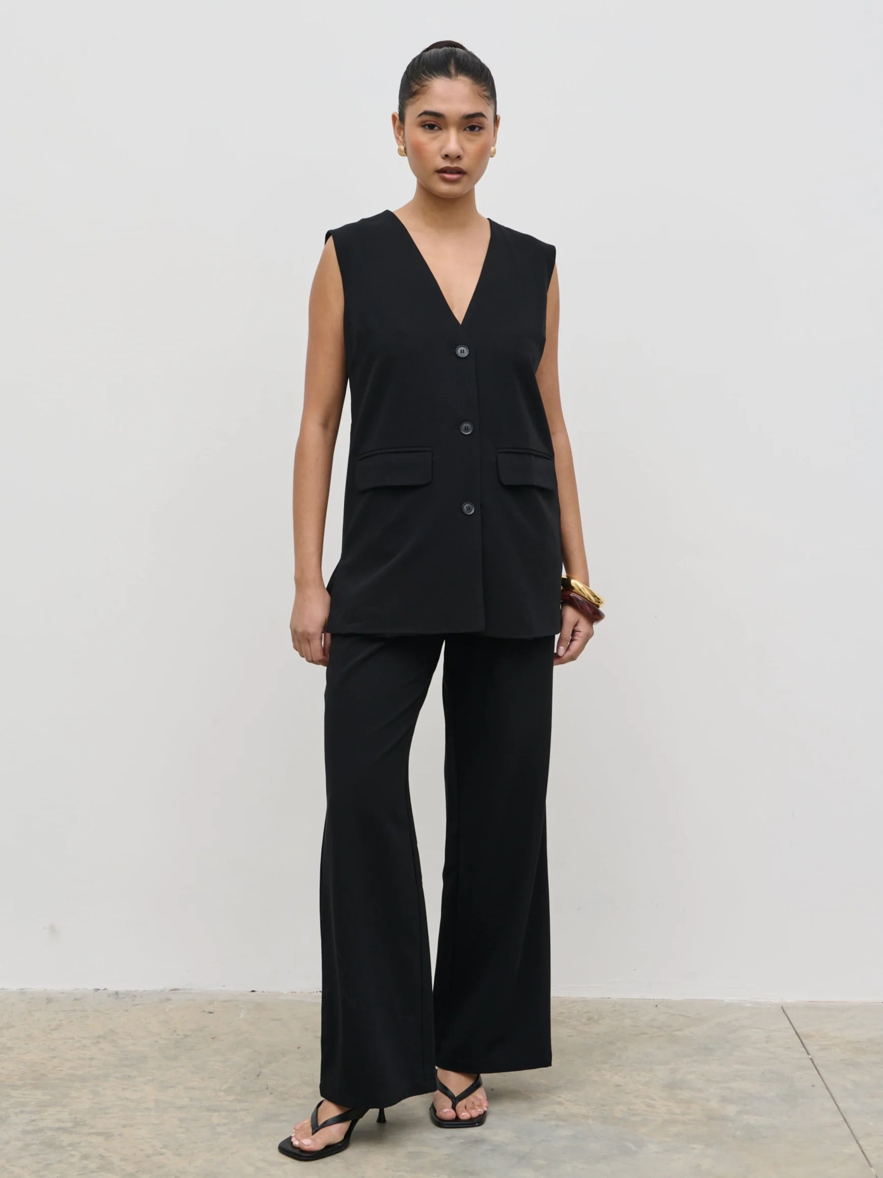 Harlee Straight Leg Trousers - Black