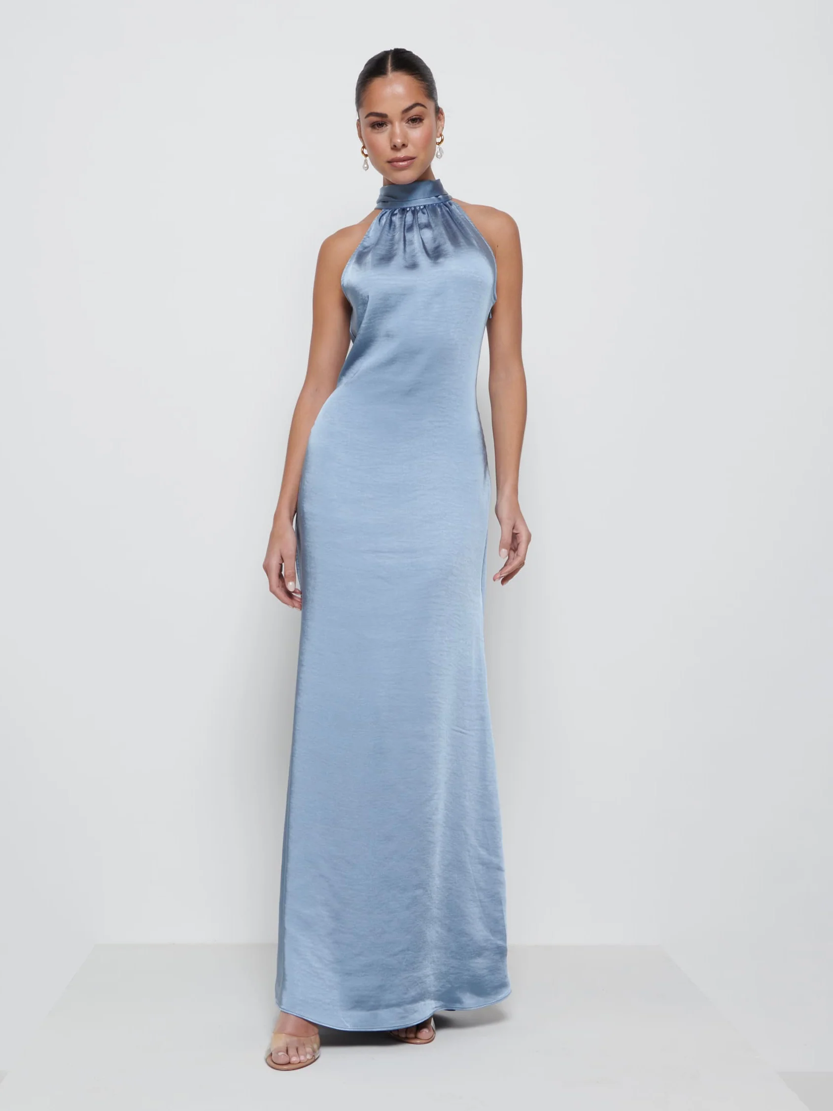 Odelle Maxi Bridesmaid Dress - Dusty Blue