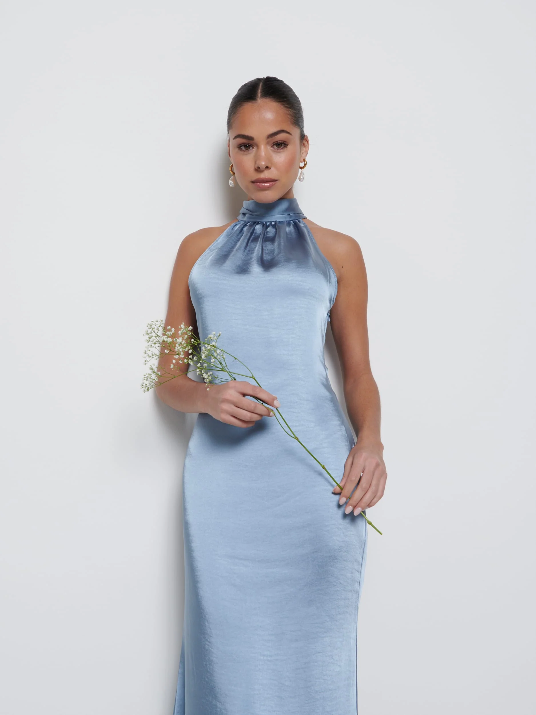 Odelle Maxi Bridesmaid Dress - Dusty Blue - Image 2