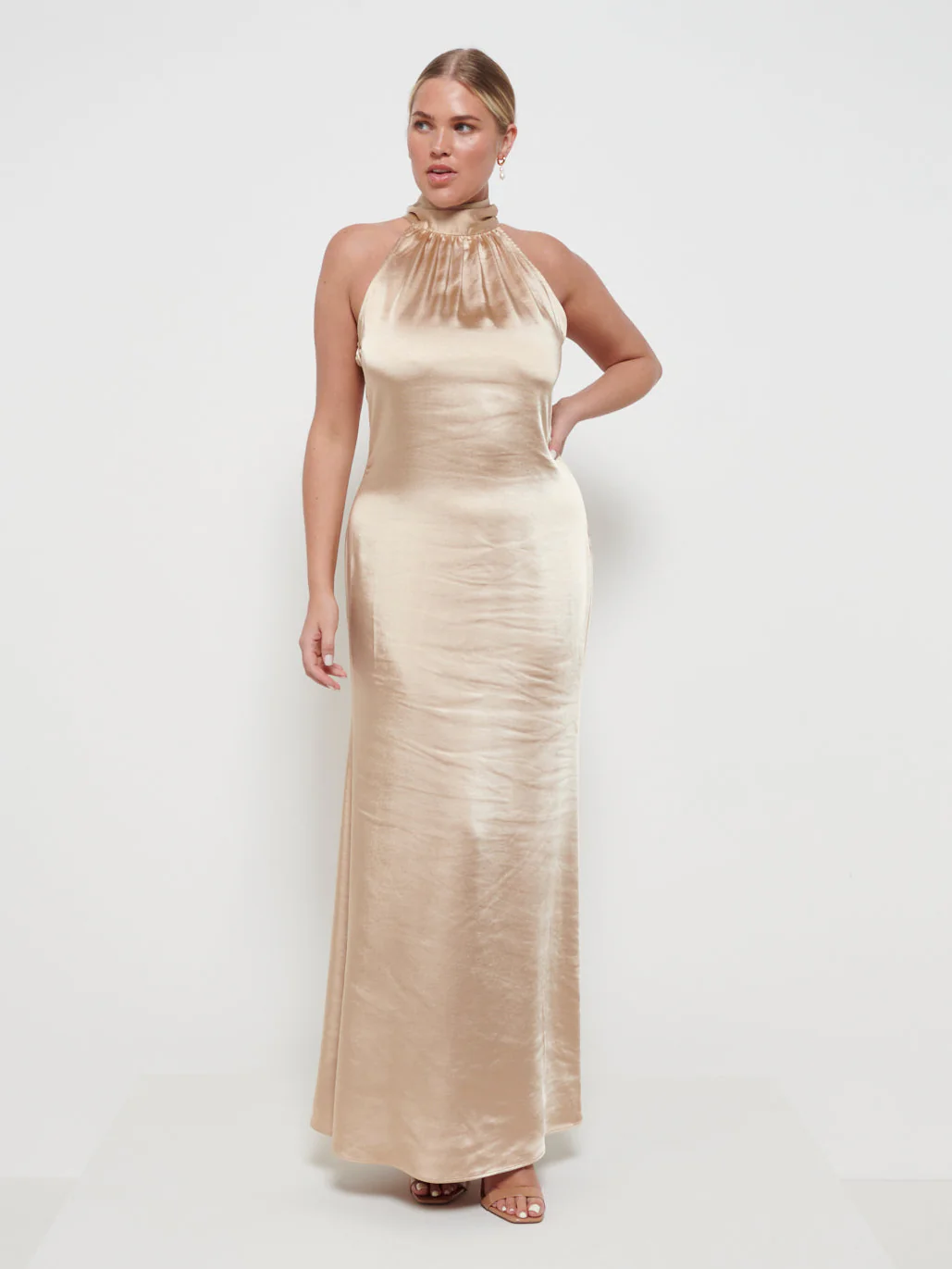 Odelle Maxi Bridesmaid Dress - Matte Bronze