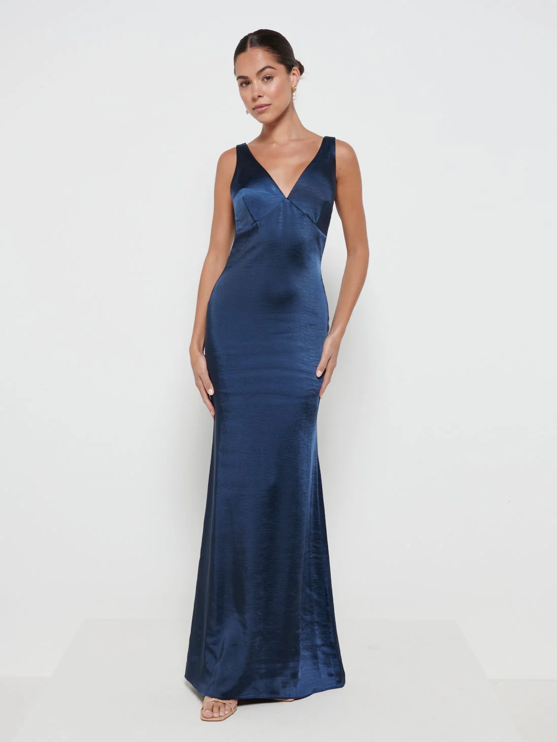 Piper Maxi Bridesmaid Dress - Matte Navy