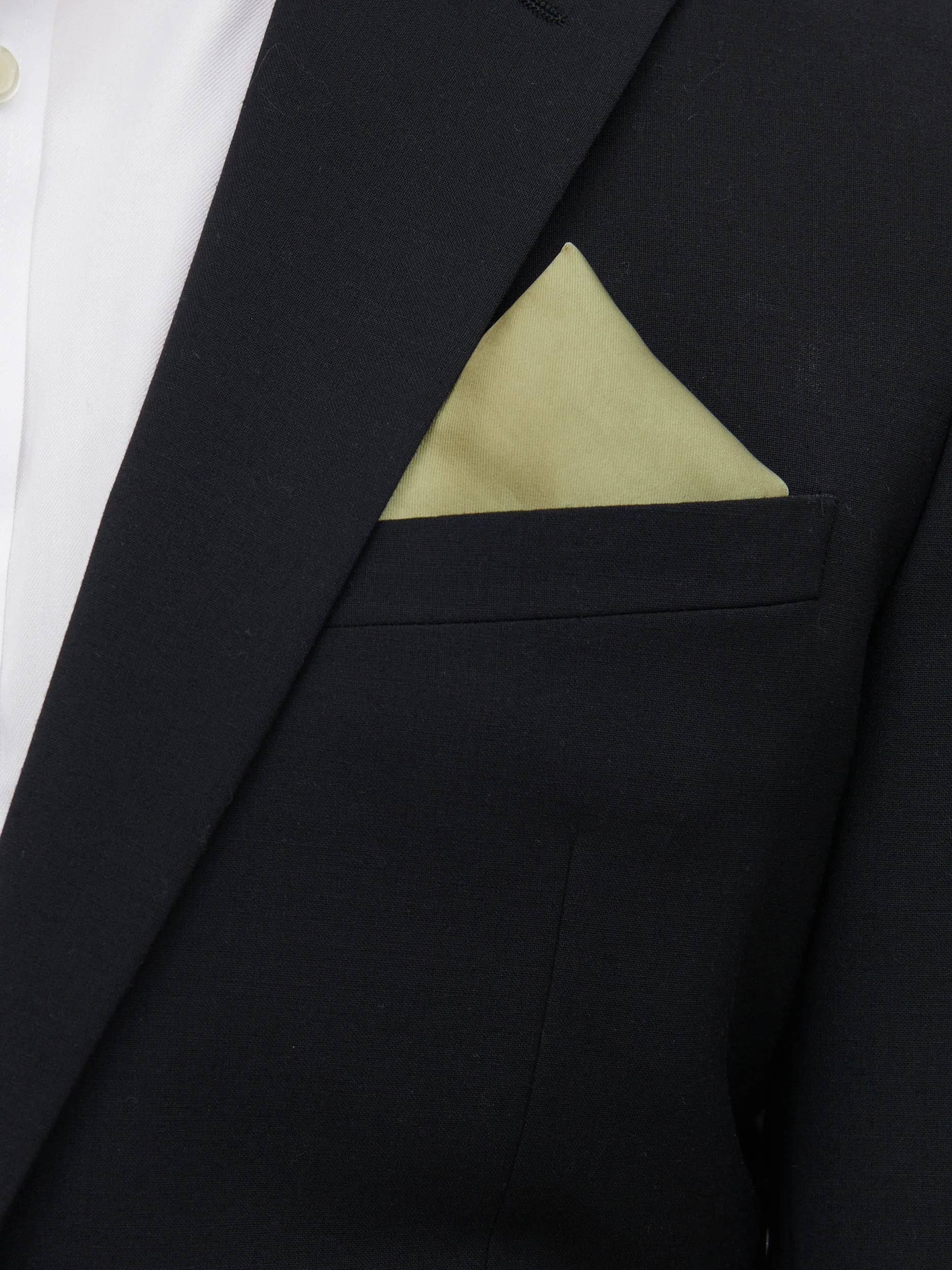 Satin Pocket Square - Olive