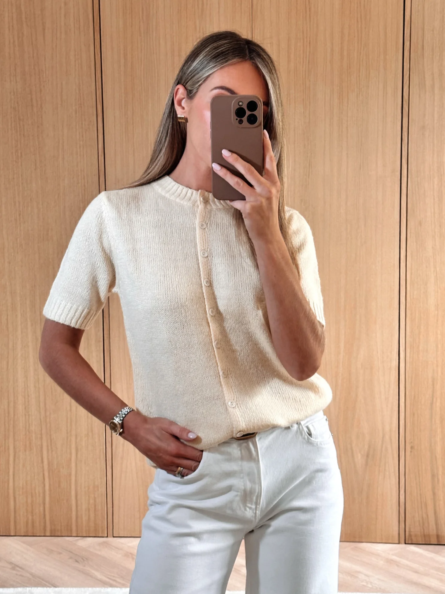 Shilou Button Up Knit Top - Butter Lemon