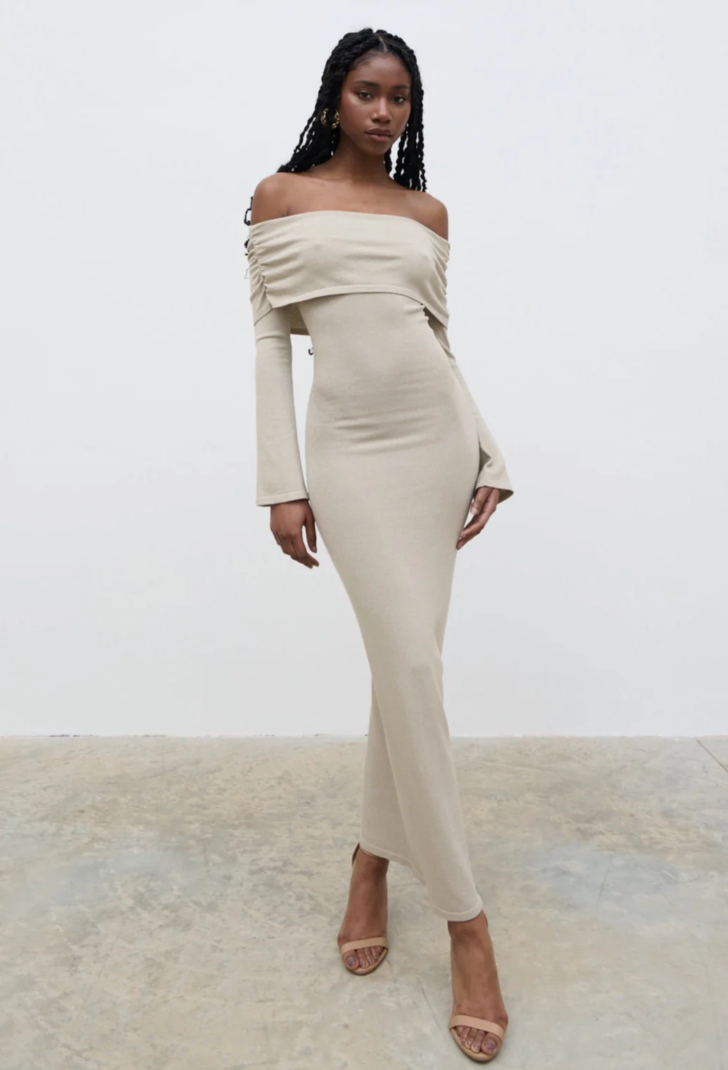 Soreya Glitter Maxi Dress - Gold
