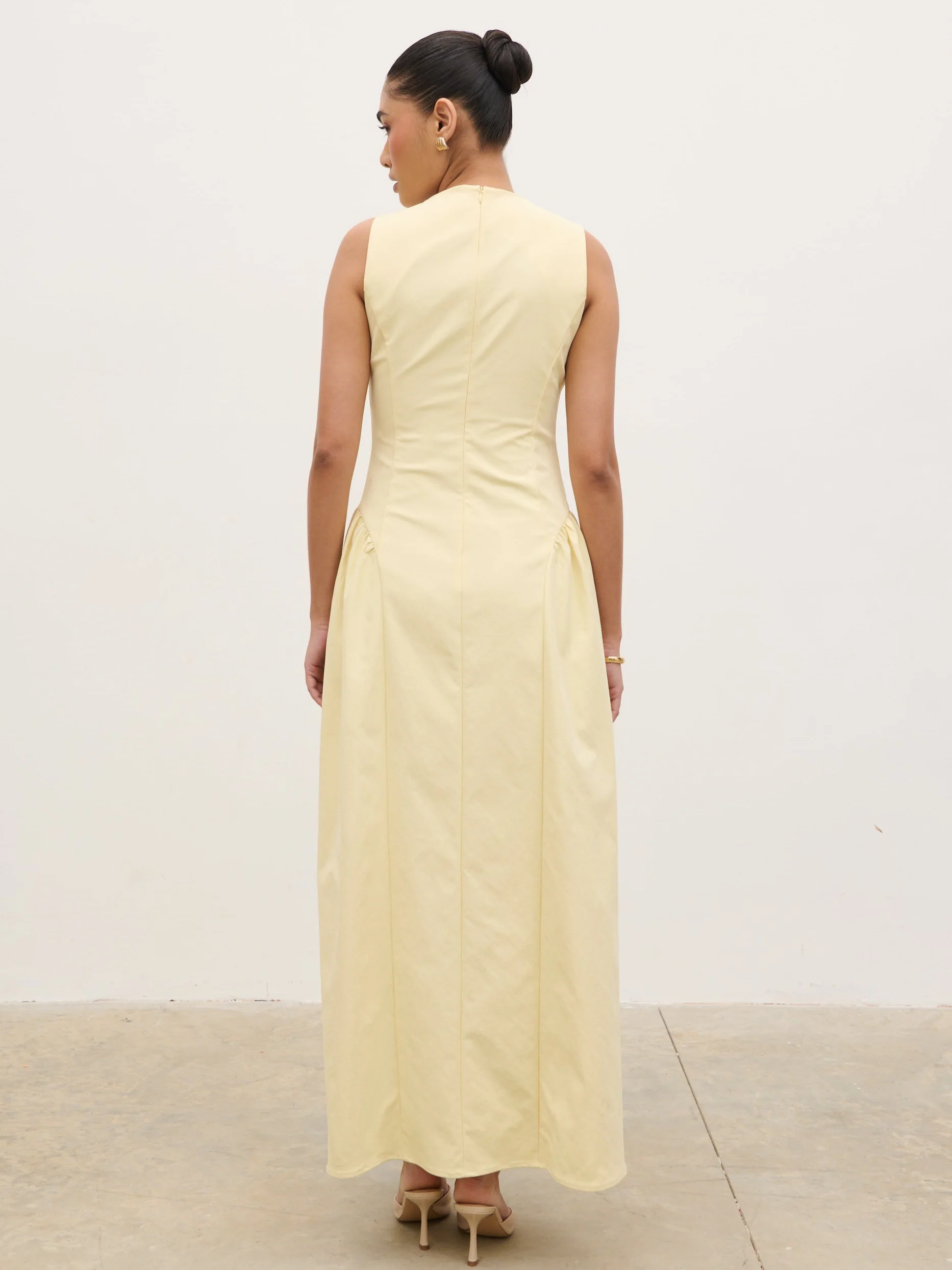 Sylvie Slash Neck Midaxi Dress - Lemon - Image 7