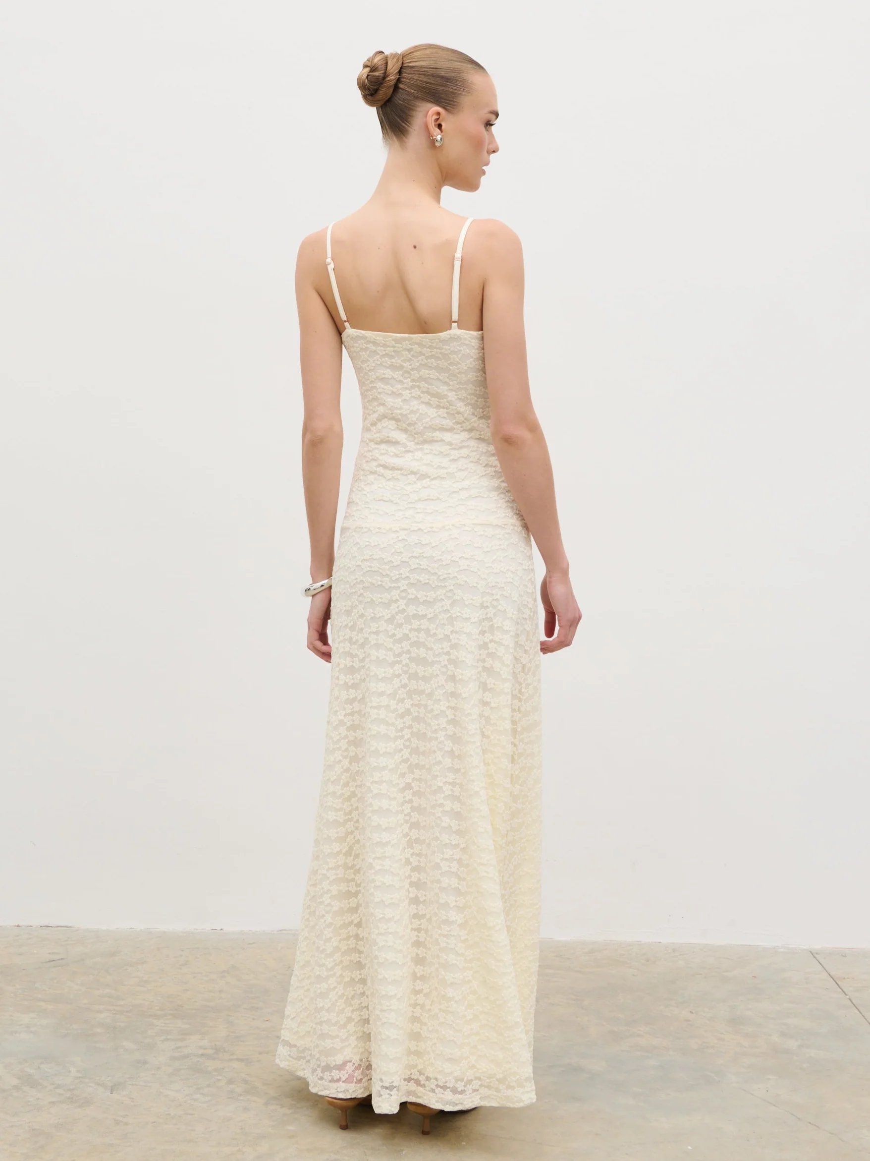 Verity Floral Maxi Dress - Cream - Image 6